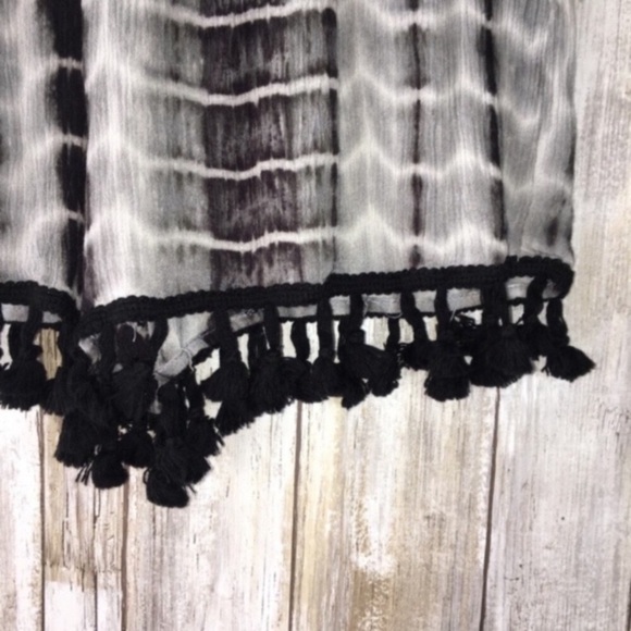 Altar'd State Black Dye Fringe Shorts - Picture 2 of 6